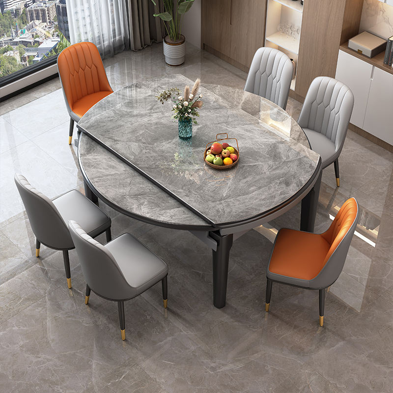modern extendable folding slate dining table
