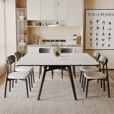 extendable dining table and chair set