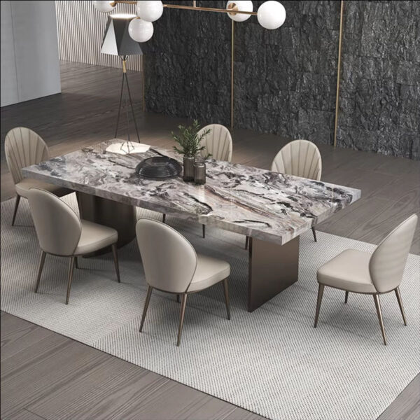 Modern Venice brown marble dining table