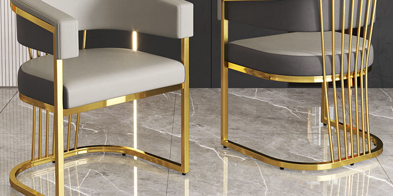 Modern Italian Nordic Leather Dining Chair for Hotels, Cafes