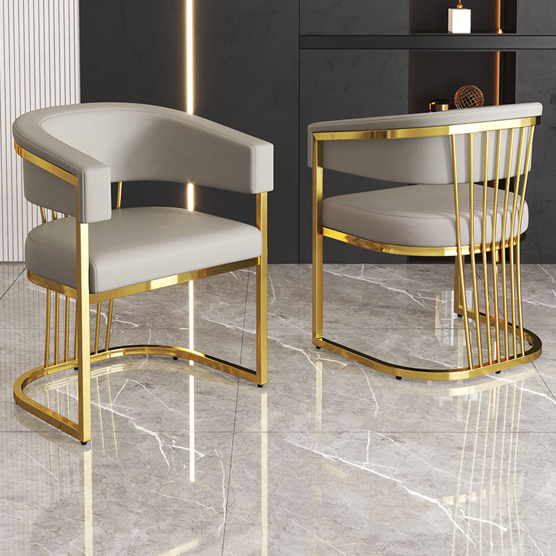 Modern Italian Nordic Leather Dining Chair for Hotels, Cafes