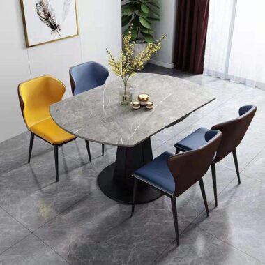 foldable extendable 6-seater round dining table