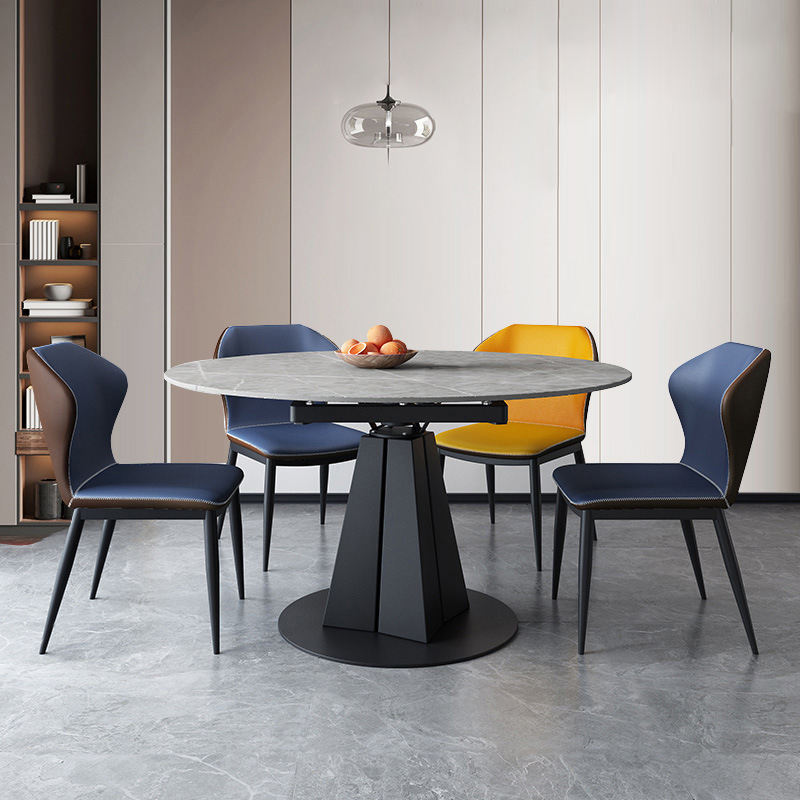 foldable extendable 6-seater round dining table