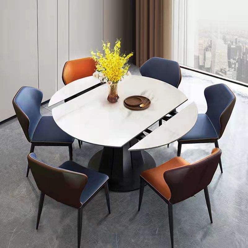foldable extendable 6-seater round dining table