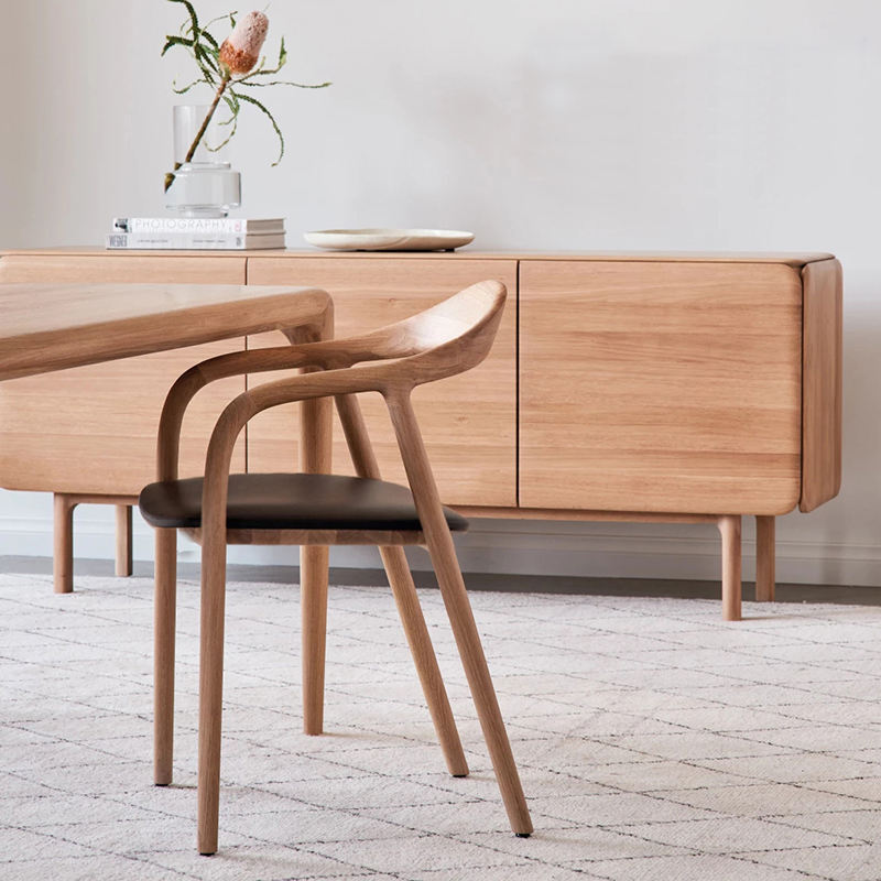 Nordic designer ash wood dining chair