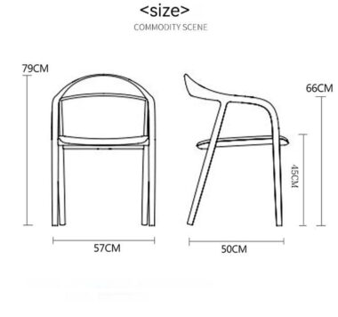 Nordic designer ash wood dining chair