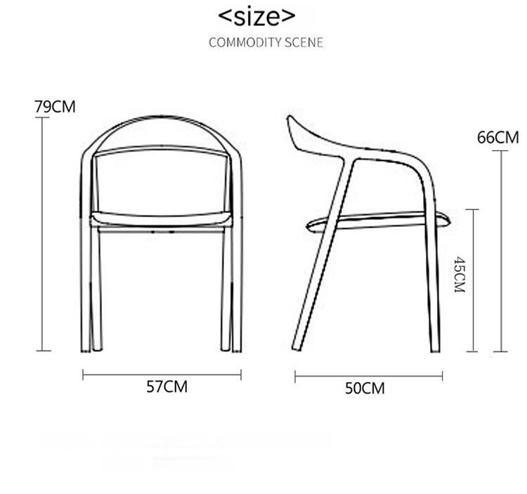 Nordic designer ash wood dining chair