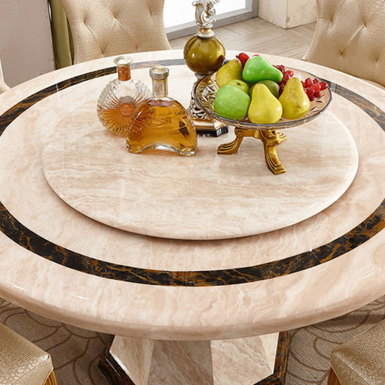 Nordic luxury round marble dining table